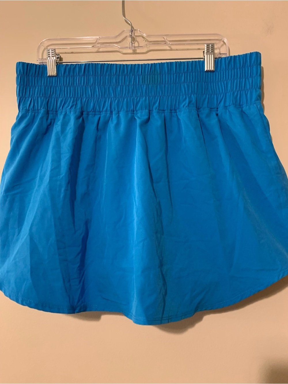 Comfort Stretch Blue Skort with Elastic Waistband